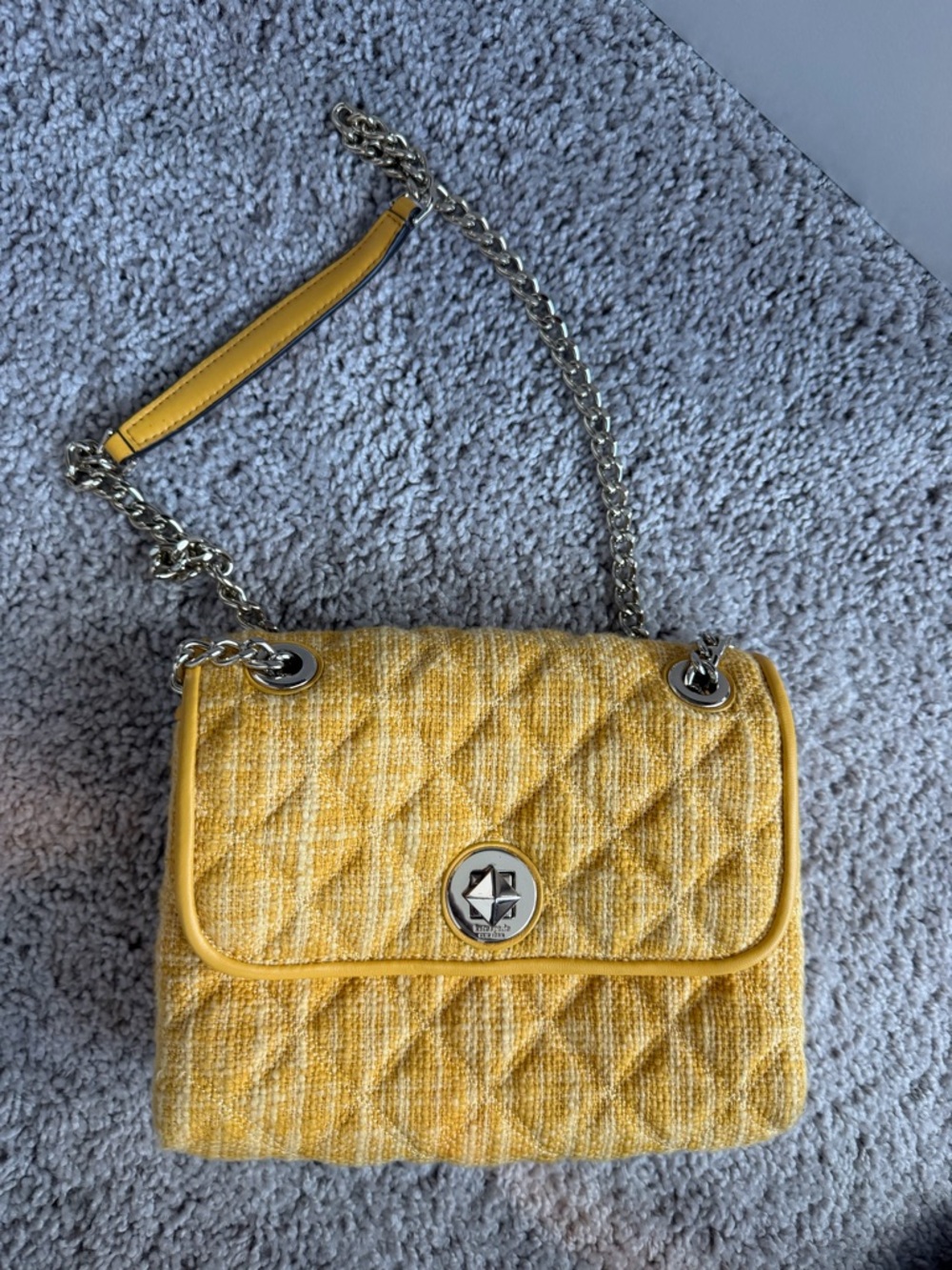 kate spade Yellow Quilted Chain-Handle Shoulder Bag